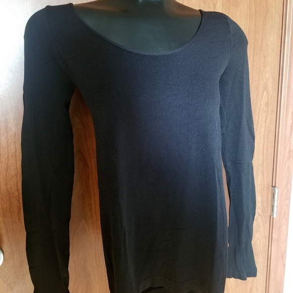 Seamless Shapewear Long Sleeve Fitted Pullover Top Navy - Picture 4 of 6